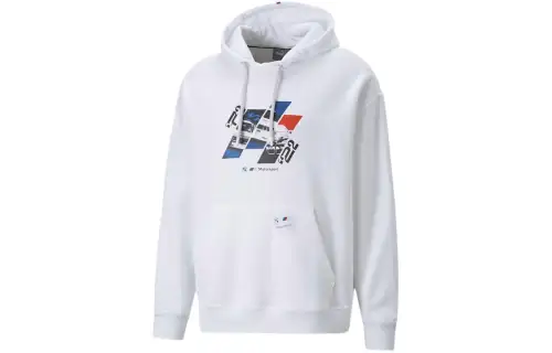 PUMA Motorsport Sweatshirts Men's White Hooded Moderate Regular