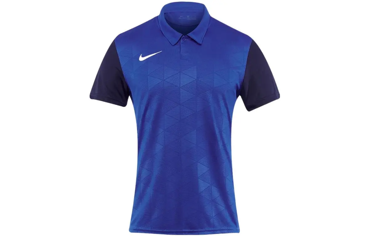 Nike Polo Shirts Men's Blue Polo Collar Moderate Straight Fit
