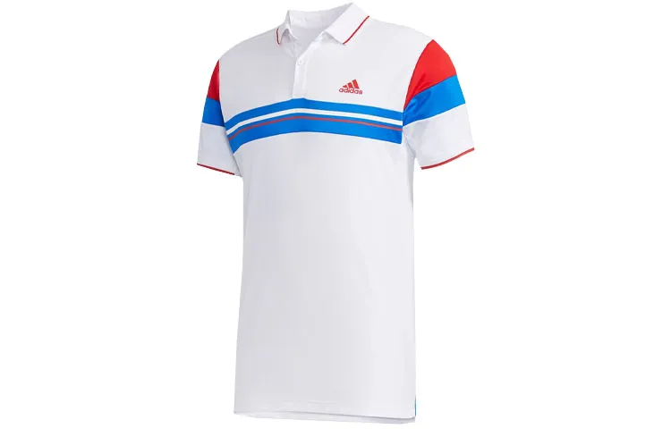 Adidas Polo Shirts Men's White Polo Collar Moderate Other