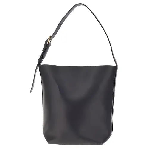 THE ROW Adjustable Strap Calfskin Handbag Women's Black