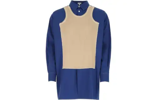 LOEWE Shirts Men's Blue Lapel Other