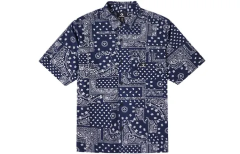 Converse Shirts Men's Dark Blue Lapel Moderate Other
