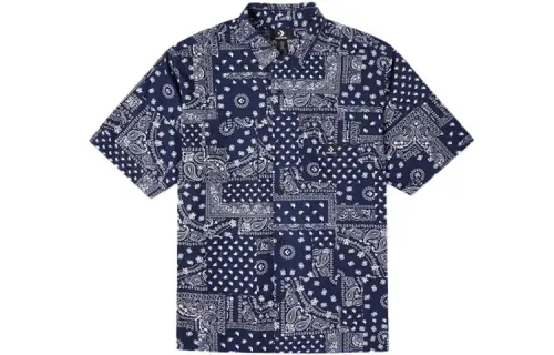 Converse Shirts Men's Dark Blue Lapel Moderate Other