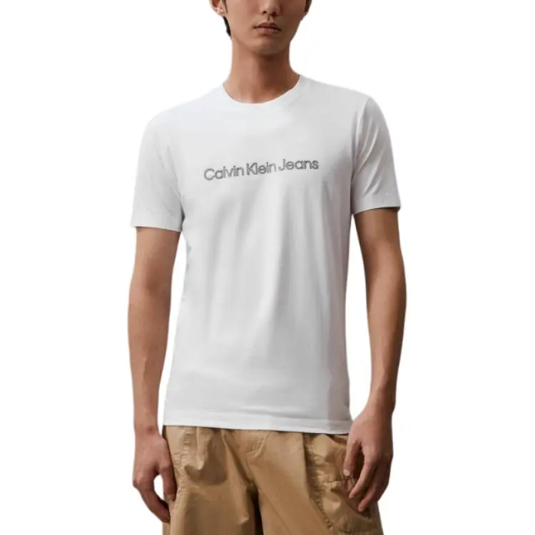 CALVIN KLEIN T Shirt Men's Moon White