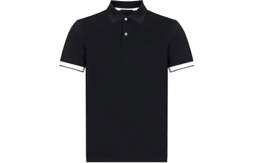 PRADA Polo Shirts Men's Black Polo Collar Moderate Other