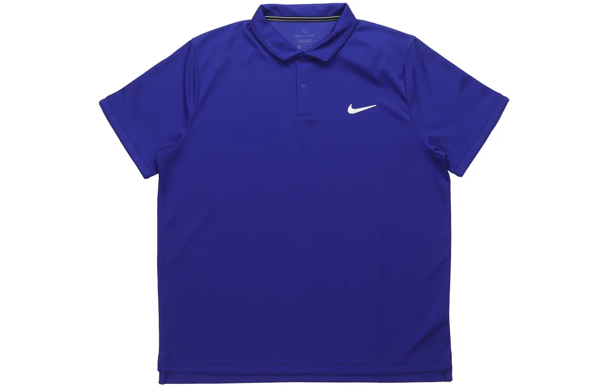 Nike Polo Shirts Men's Blue Polo Collar Moderate Straight Fit
