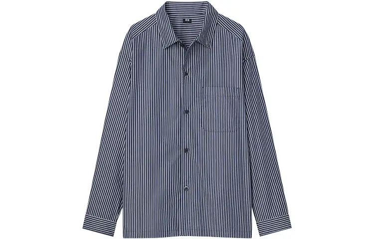 UNIQLO Shirts Men's Dark Blue Lapel Moderate Other