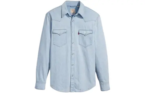 Levi's Barstow Standard Fit Western Shirt Men's Light Blue