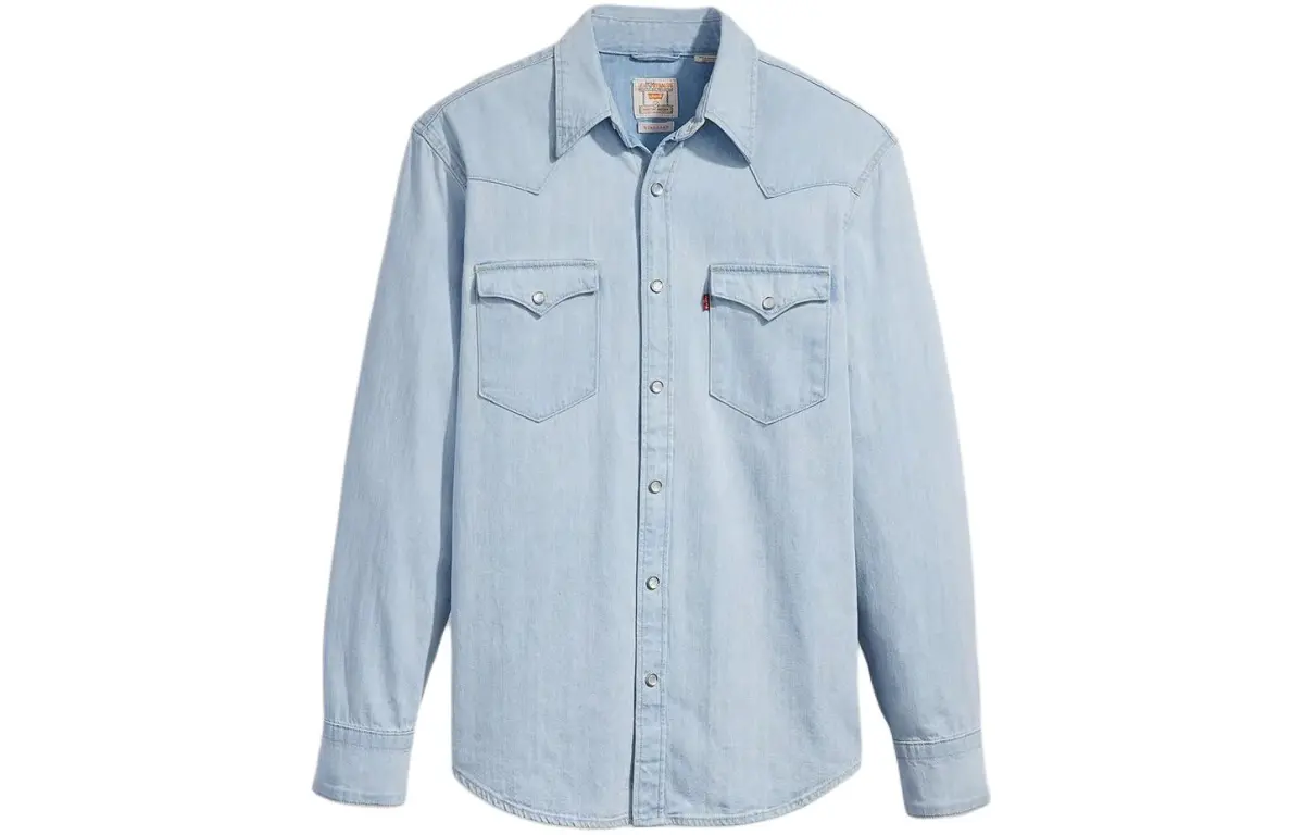 Levi's Barstow Standard Fit Western Shirt Men's Light Blue
