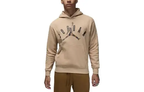 Jordan MVP Sweatshirts Men's Khaki Hooded Moderate Regular