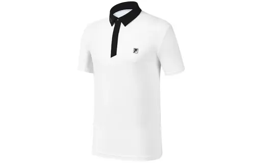 FILA Athletics Polo Shirts Men's Jade White Polo Collar Moderate Straight Fit