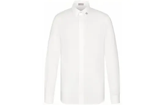 DIOR Quarterly New Products Shirts Men's White Lapel Moderate Shirt