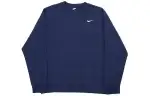Nike Sweatshirts Men's Blue Crew Neck Moderate Regular