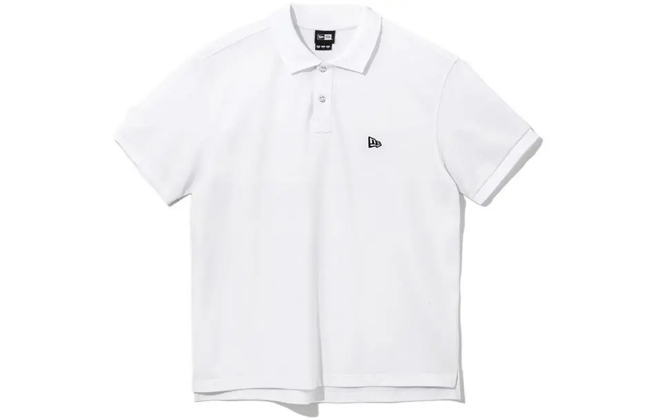New Era Polo Shirts Unisex White Polo Collar Moderate Straight Fit