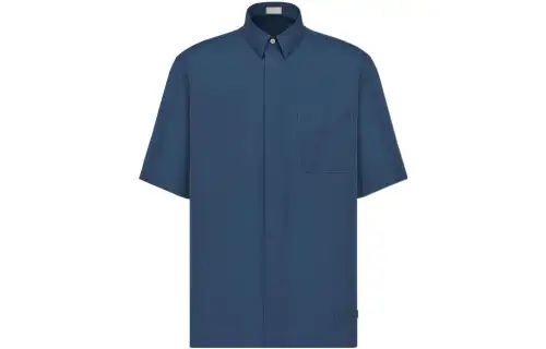 DIOR Quarterly New Products Shirts Men's Blue Lapel Moderate