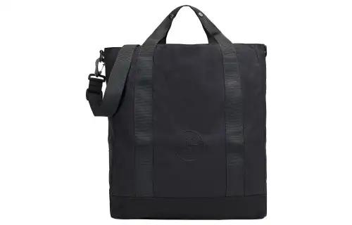 STONE ISLAND Polyester Tote Bag, Shopping Bag, Crossbody Bag, Shoulder Bag, Handbag Regular Men's Black
