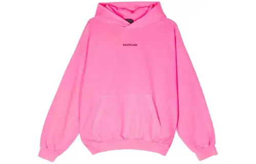 Balenciaga SS24 Sweatshirt Loose Fit Unisex Flamingo Pink