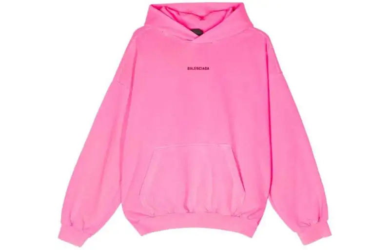 Balenciaga SS24 Sweatshirt Loose Fit Unisex Flamingo Pink