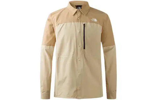 The north face, travel fashionable comfortable quick dry khaki shirt for traveling, with your logo imprint