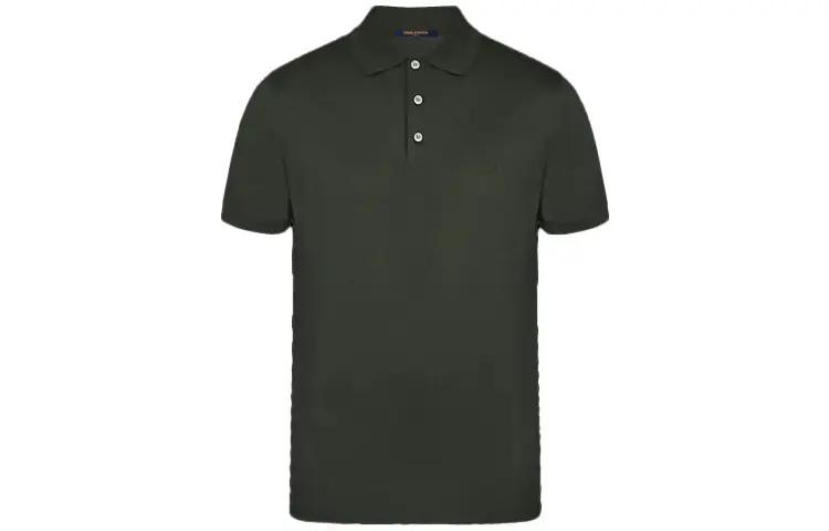 LOUIS VUITTON New Quarterly Products Of LV Polo Shirts Men's Green Crew Neck Moderate Straight Fit