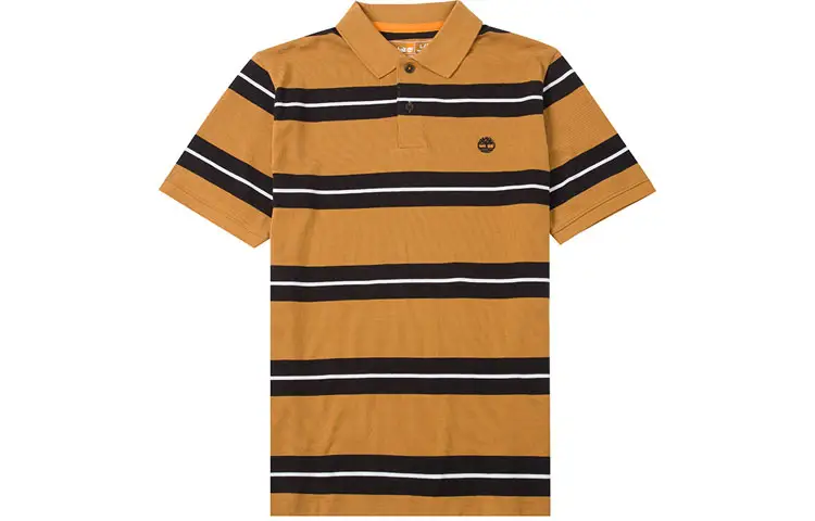 Timberland Polo Shirts Men's Orange Polo Collar Moderate Straight Fit