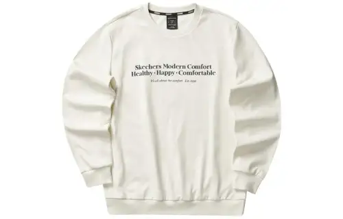 Skechers Sweatshirts Men's Tofu White Crew Neck Moderate Other