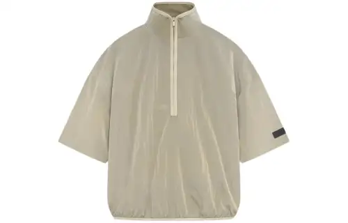 Fear Of God Essentials Crinkle Nylon Halfzip Ss Shirt