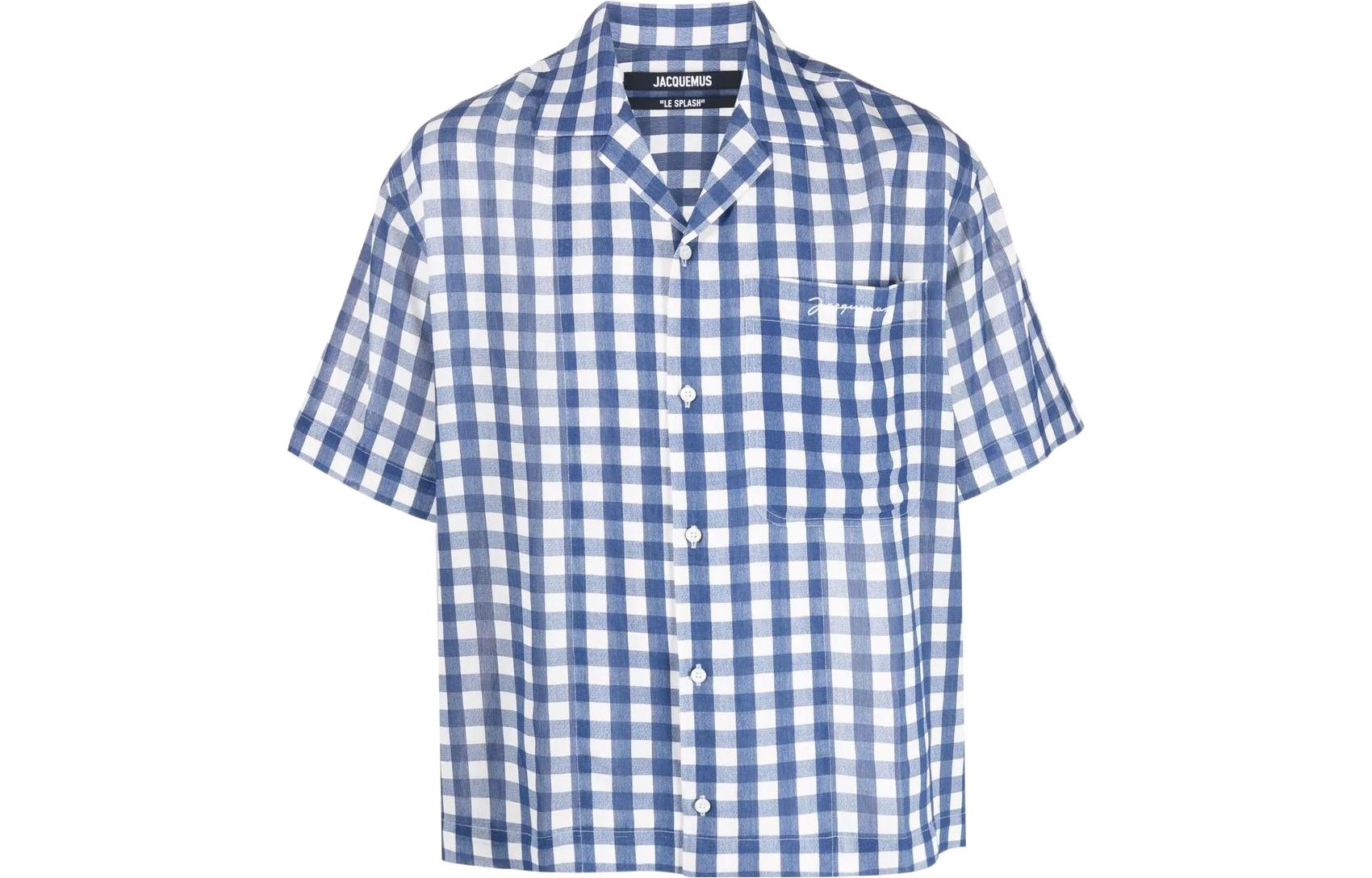 Jacquemus Shirts Men's Blue Lapel Shirt