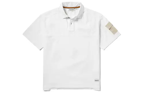 Timberland Polo Shirts Men's White Polo Collar Moderate Straight Fit