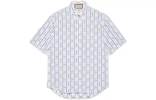 GUCCI Horsebit-print Cotton Shirt