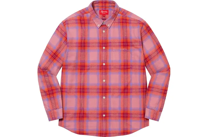 Supreme Brushed Plaid Flannel Shirt