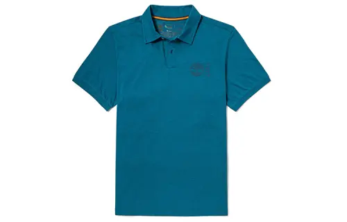 Timberland Polo Shirts Men's Blue Polo Collar Moderate Straight Fit