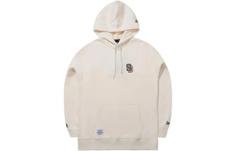 New Era Sweatshirts Unisex Ivory White Hooded (Non-detachable) Moderate