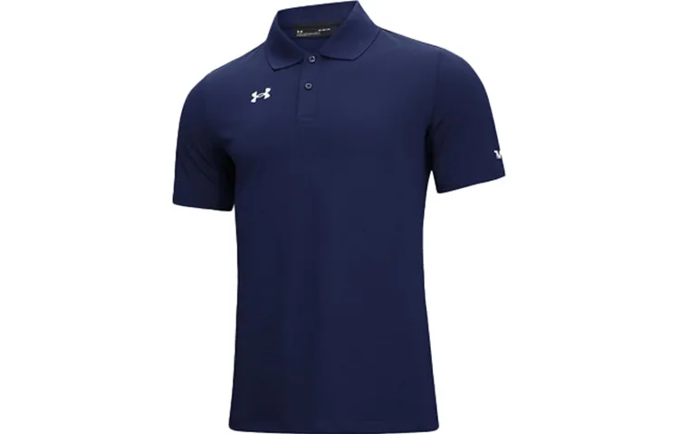 Under Armour Polo Shirts Men's Collegiate Blue Polo Collar Moderate Straight Fit