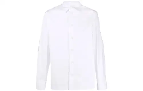 Bottega Veneta Shirts Men's White Suit Collar Moderate Shirt
