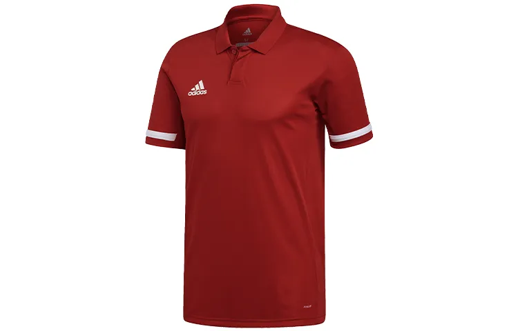 Adidas Polo Shirts Men's Red Polo Collar Moderate Other