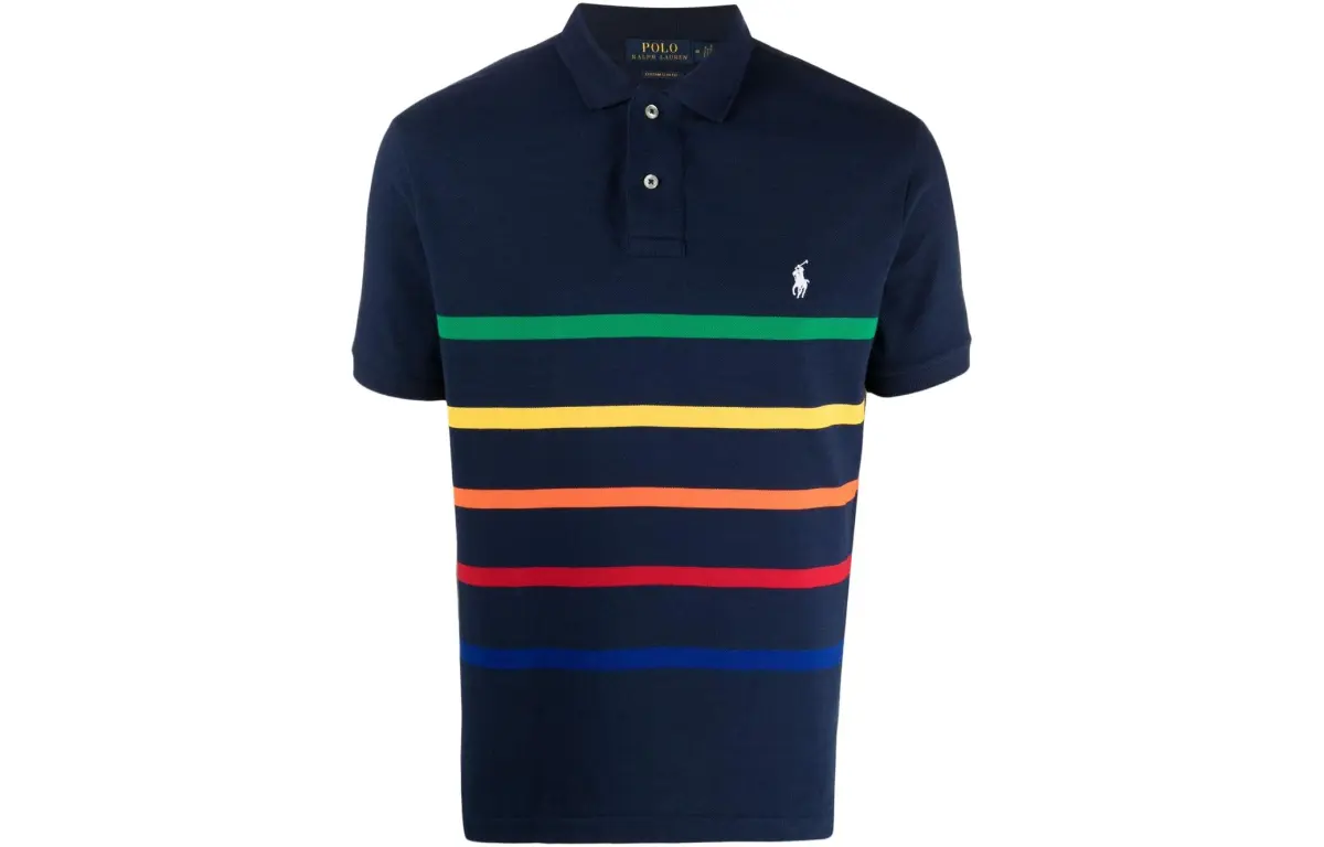 Polo Ralph Lauren SS22 Polo Shirt Custom Slim Fit Men's Marine Blue