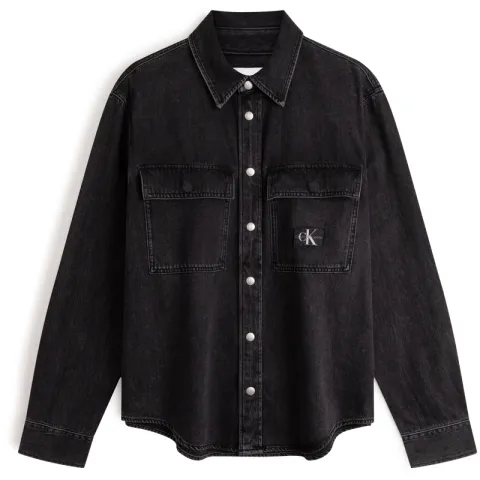 CALVIN KLEIN Shirt Men's Denim Black