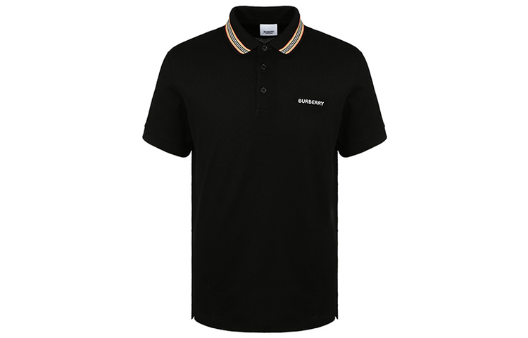 Burberry Black polo, with your logo imprint, with embroidery, with short sleeve