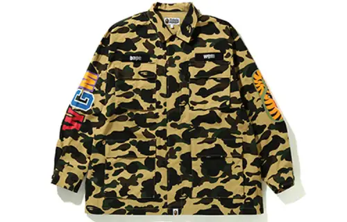 Bape 1st Camo Multicolor Patch Military Shirt Shirt