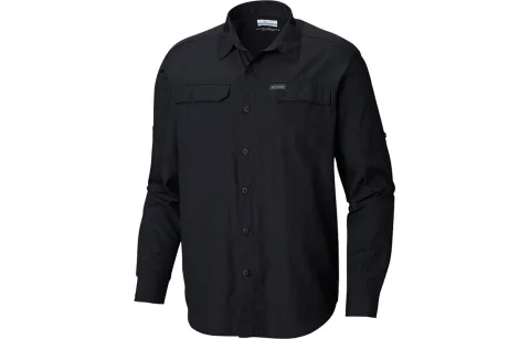 Columbia Hiking Shirts Men's Black Lapel Thin