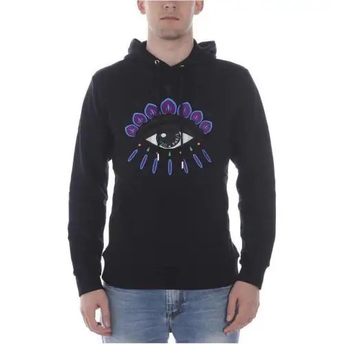 KENZO Logo Embroidered Drawstring Hoodie