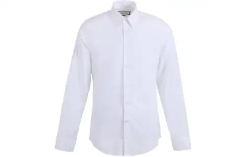 GUCCI Shirts Men's White Lapel Moderate Shirt