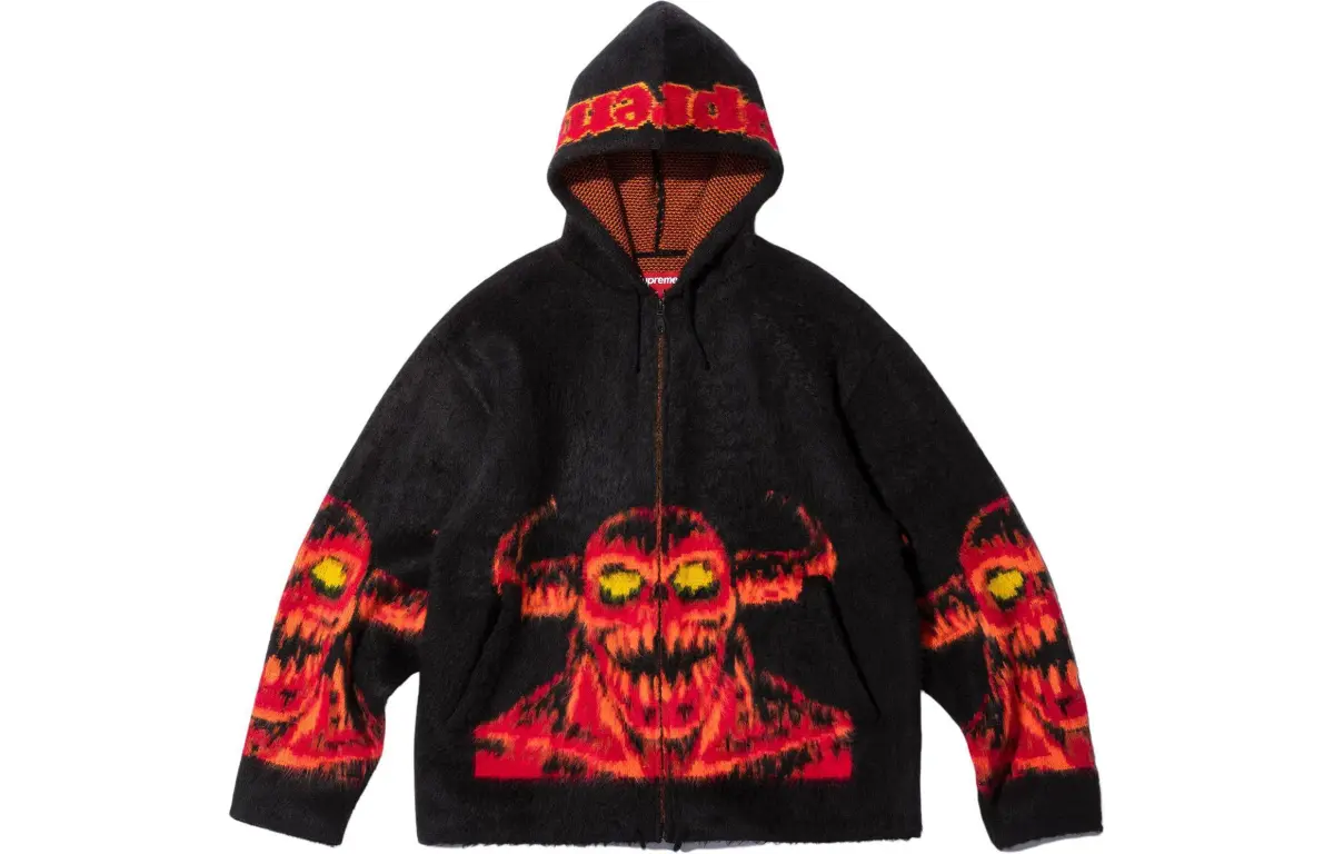 Supreme Toy Machine Zip Up Hooded Sweater