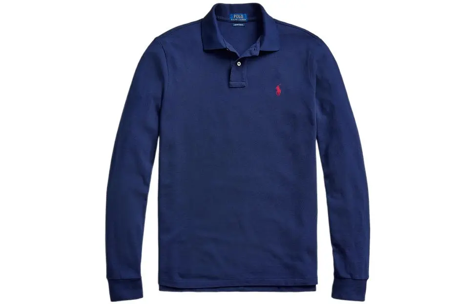 Polo Ralph Lauren FW22 Polo Shirt Custom Slim Fit Men's Marine Blue