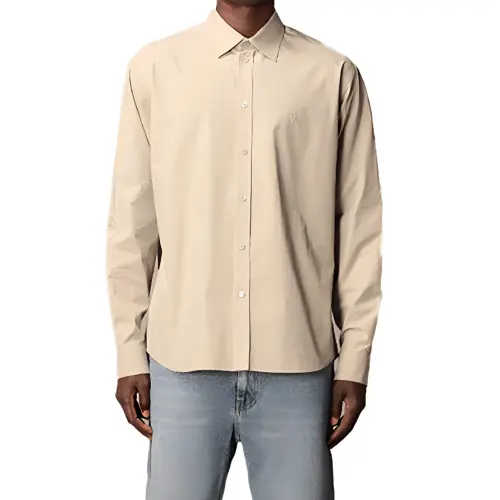 Balenciaga Shirts Men's Beige Lapel Moderate
