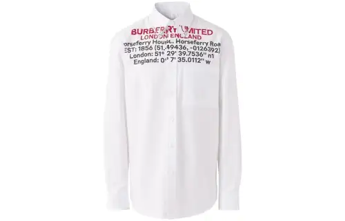 Burberry Location Printed Buttoned Shirt