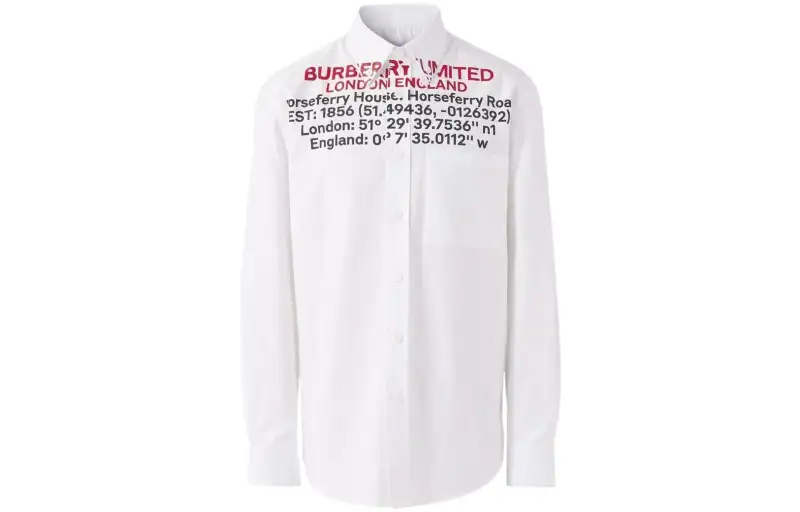 Burberry Location Printed Buttoned Shirt