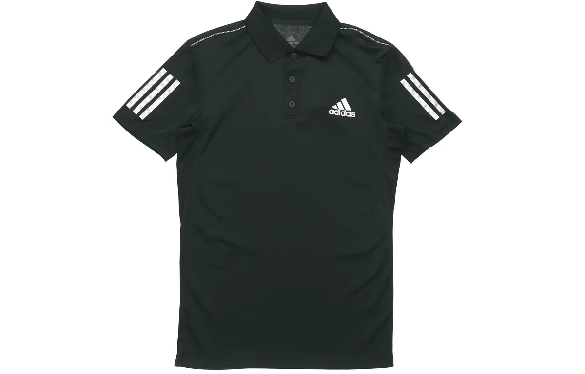 Adidas 3 Stripes Polo Shirt Men's Black