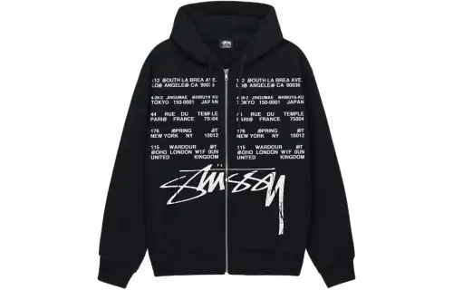 Stussy Locations Zip Hoodie